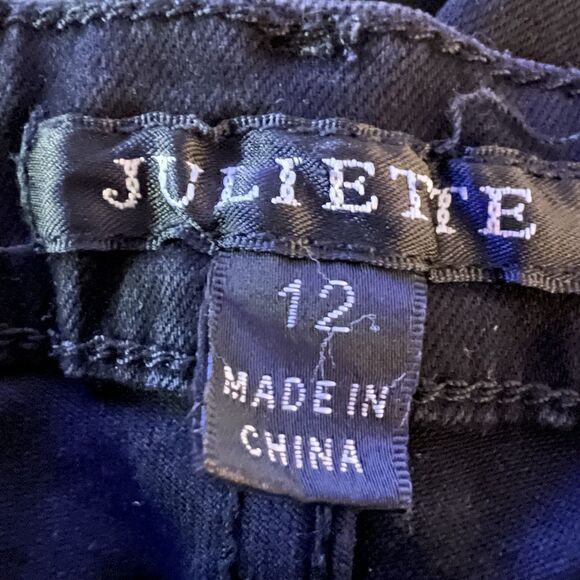 Juliette Women’s Jeans Pants Sz 12 Beaded Raw Hen Goth - Picture 3 of 5